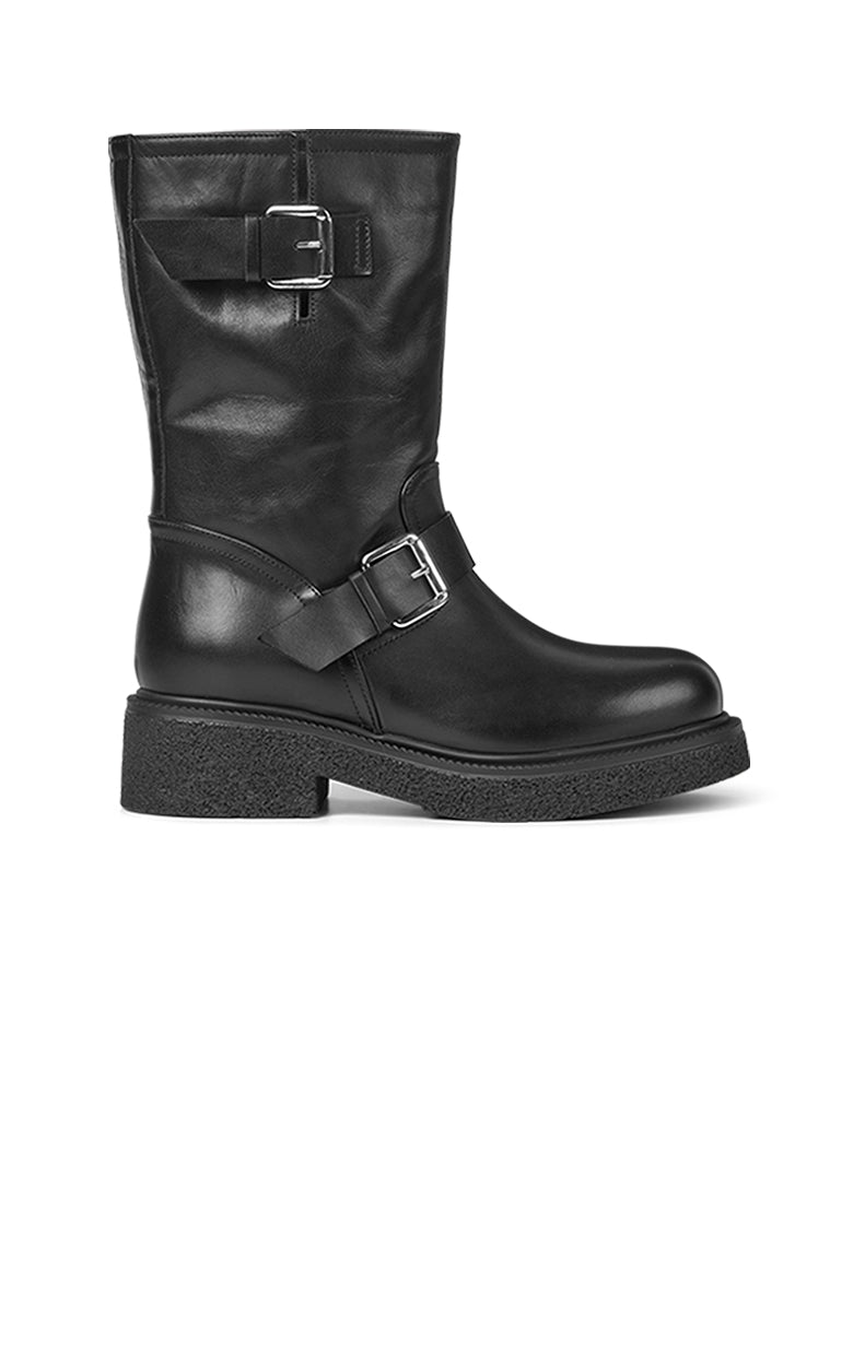 A PAIR VITELL NERO BIKER BOOT