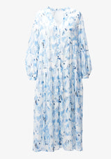 LALA BERLIN DINELLA DRESS FLORAL BLUE