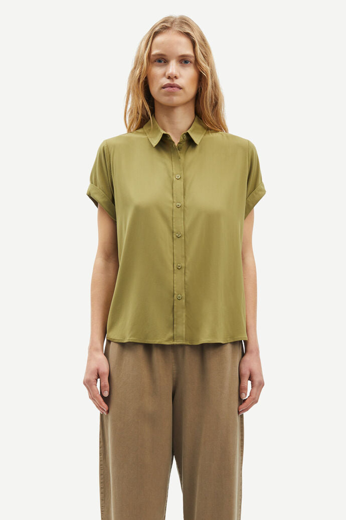 SAMSØE SAMSØE MAJAN SS SHIRT - OLIVE DRAB